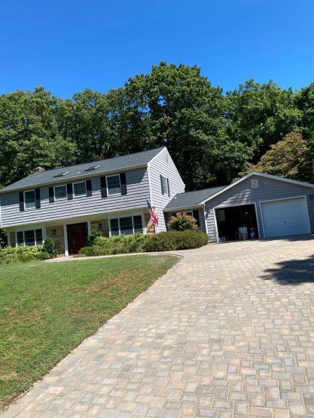Interlock concrete paver driveway Rocky Point, Suffolk County