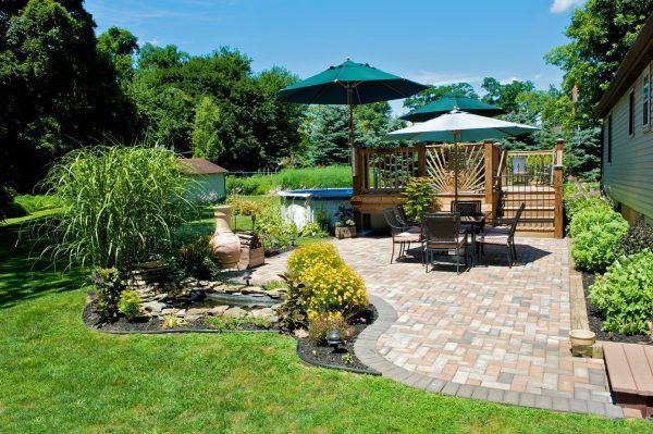 Our patio contractors working in Huntington