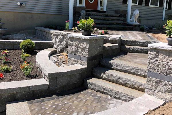 walling, walkway and step construction Huntington, Suffolk County